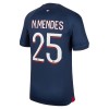 Maglia ufficiale Paris Saint Germain 2023-24 N.Mendes 25 Casa per Uomo